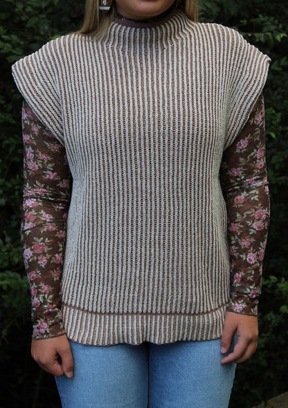 Latte Run Two Tone Sweater