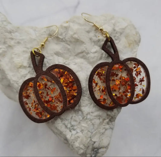 Speckled Pumpkin Earrings